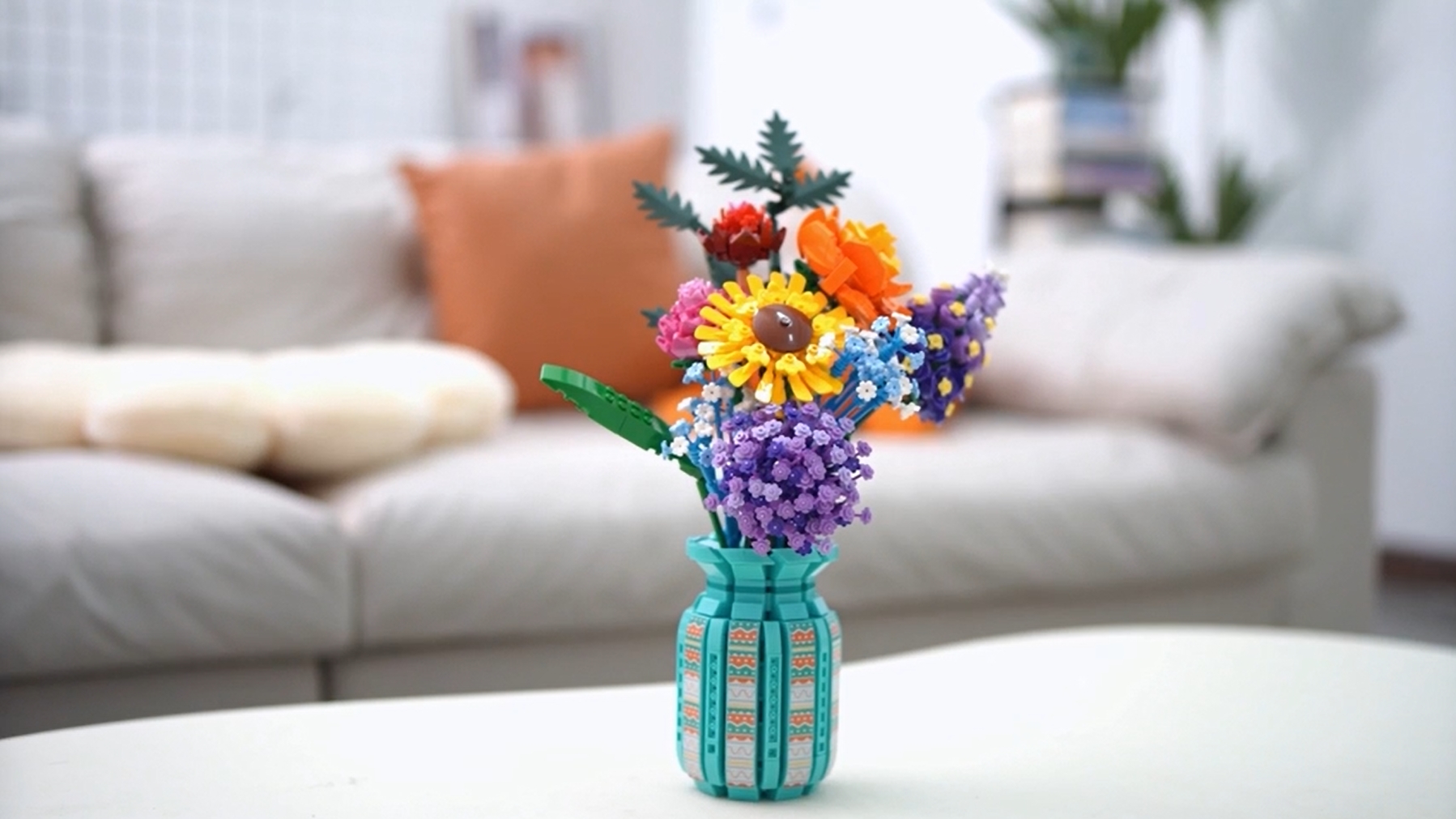 BlockPro Flowers Bouquet Building Blocks Set with Vase, Roses